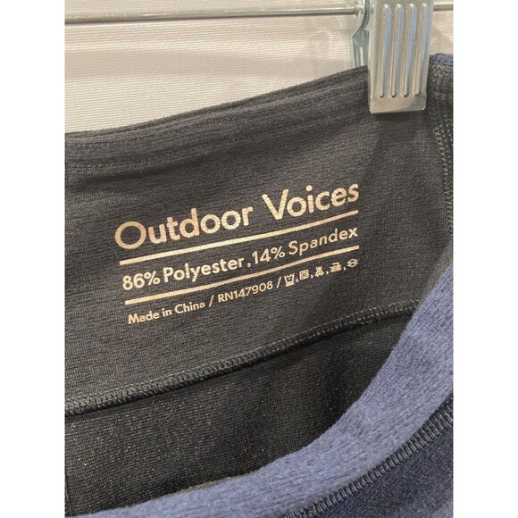 Outdoor Voices Leggings Womens Size medium Blue Gray Exercise Compression - Picture 4 of 4